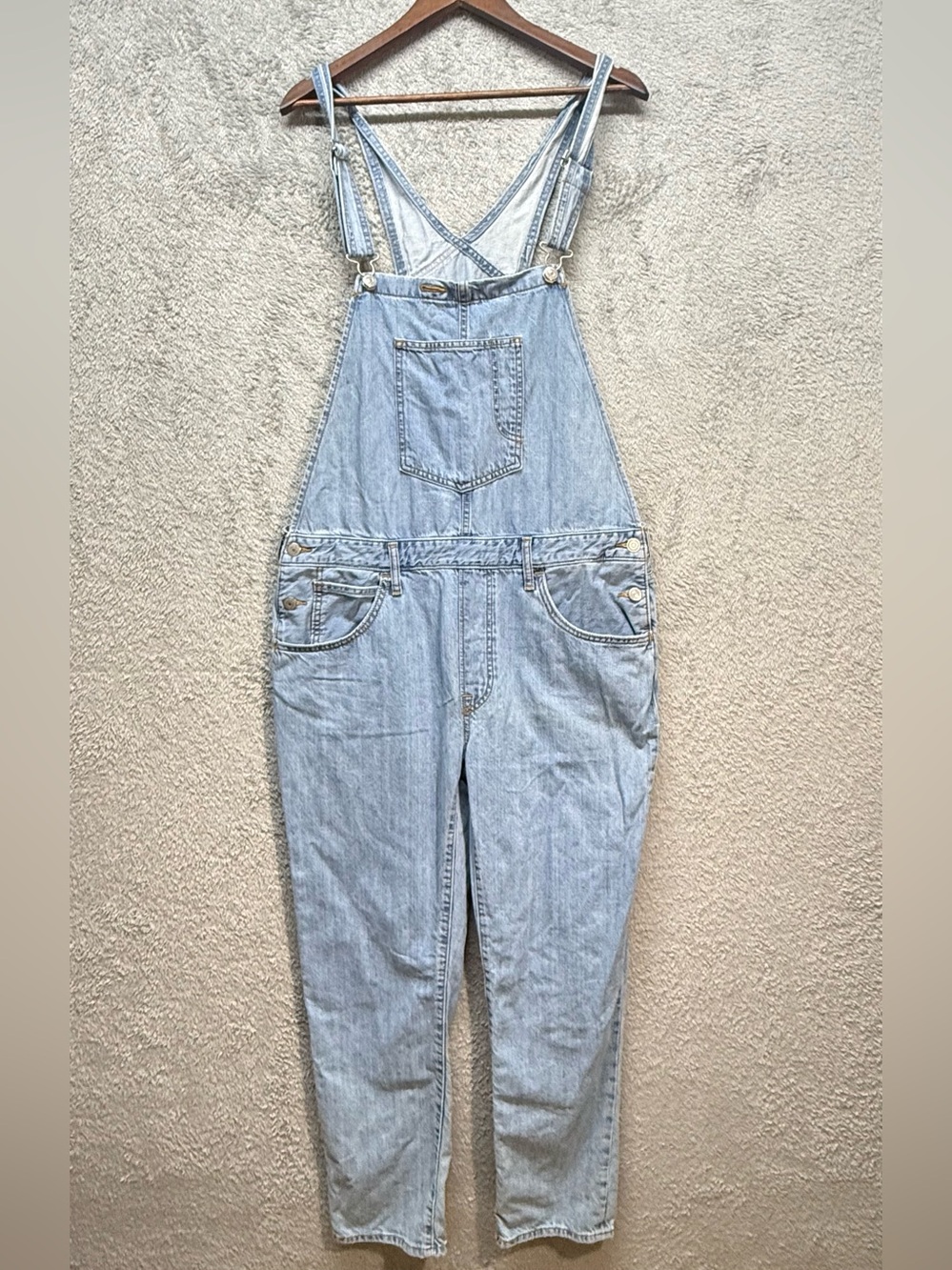 Levi’s Vintage Light Wash Denim Overalls Classic Red Tab